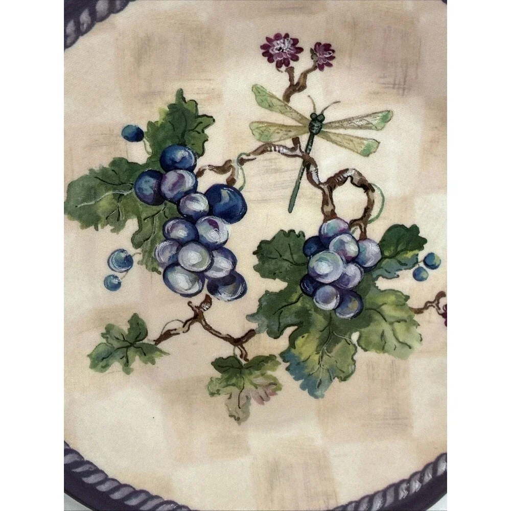 Tracy Porter Claret Collection 5 Salad Plate Dream Delicious Grape Dragonfly Vtg